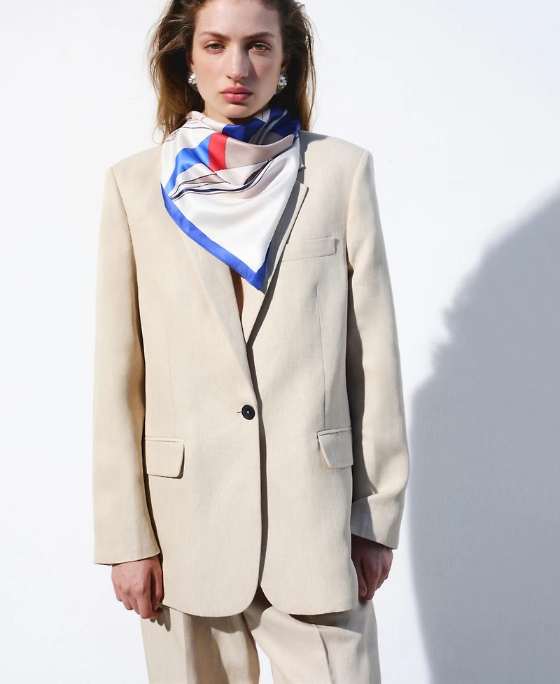 Selection Mango Women's Straight-Fit Suit Blazer