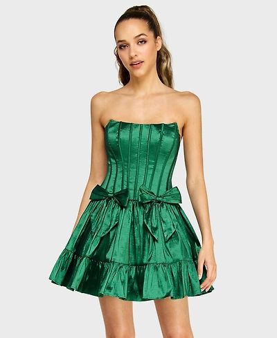 Alex & Sophia Juniors' Sleeveless Taffeta Fit Flare Dress