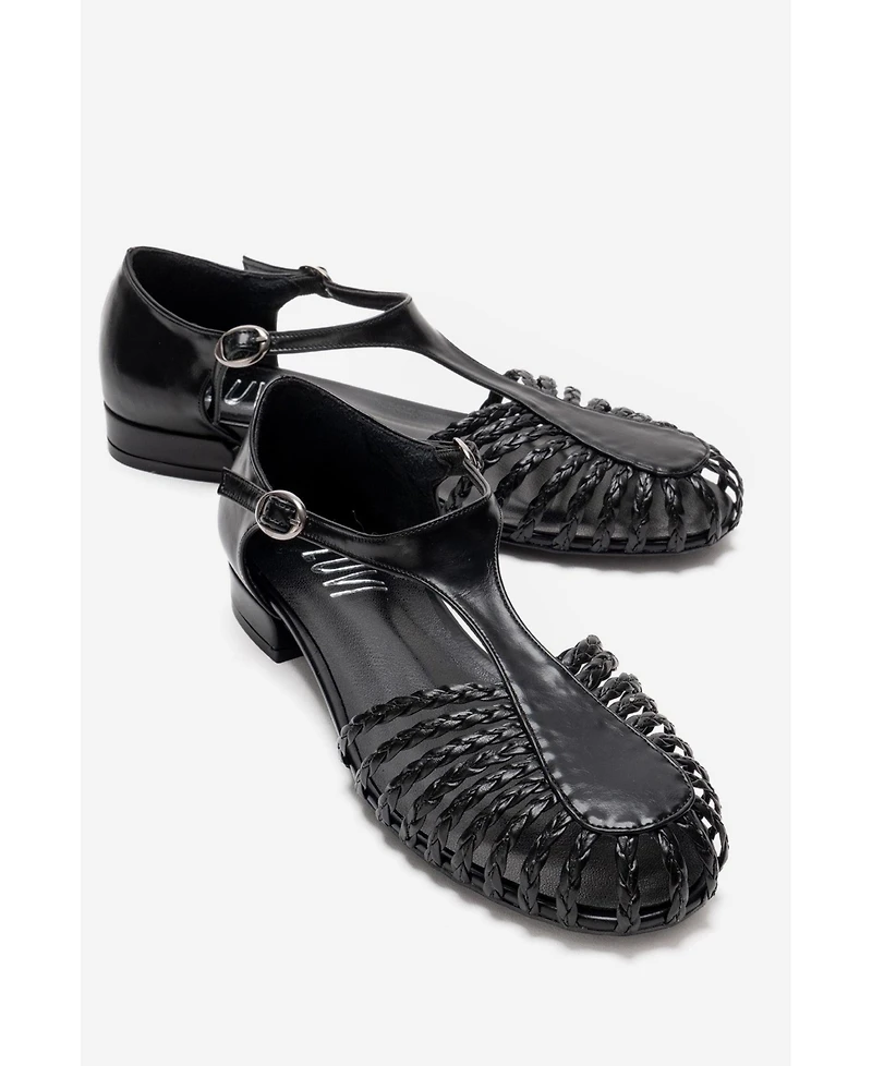 Prologue Shoes Women's Onos Woven T Strap Sandal