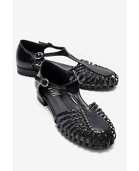 Prologue Shoes Women's Onos Woven T Strap Sandal