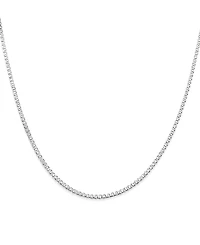 And Now This Silver Plated Box Link 18" Chain Necklace