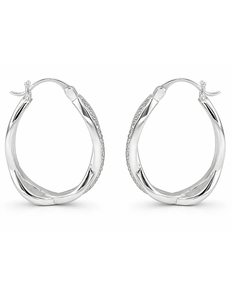 And Now This Crystal Infinity Hoop Earrings