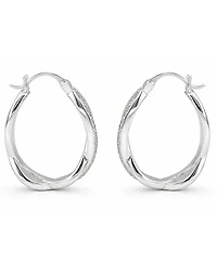 And Now This Crystal Infinity Hoop Earrings