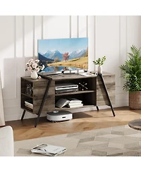 gaomon Tv Stand for 47" Tv, Modern Console with Adjustable Shelf, Cable Holes, Media Cabinet, U-Shaped Legs