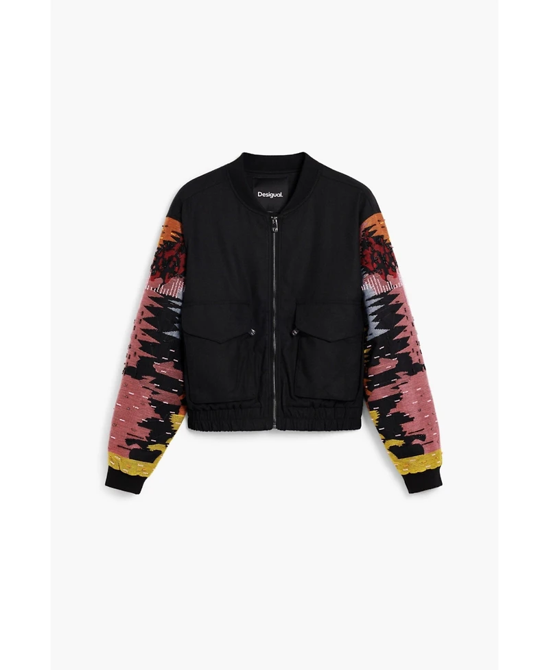 Desigual Women's Jacket Sleeves Patch
