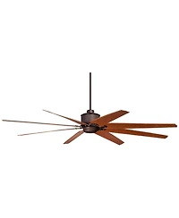 Casa Vieja 72" Predator Bronze Fan with 24-In Rod for 12-Ft Ceiling with Remote