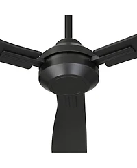 Casa Vieja 56" Sol Matte Black Wet Rated Ceiling Fan with Remote