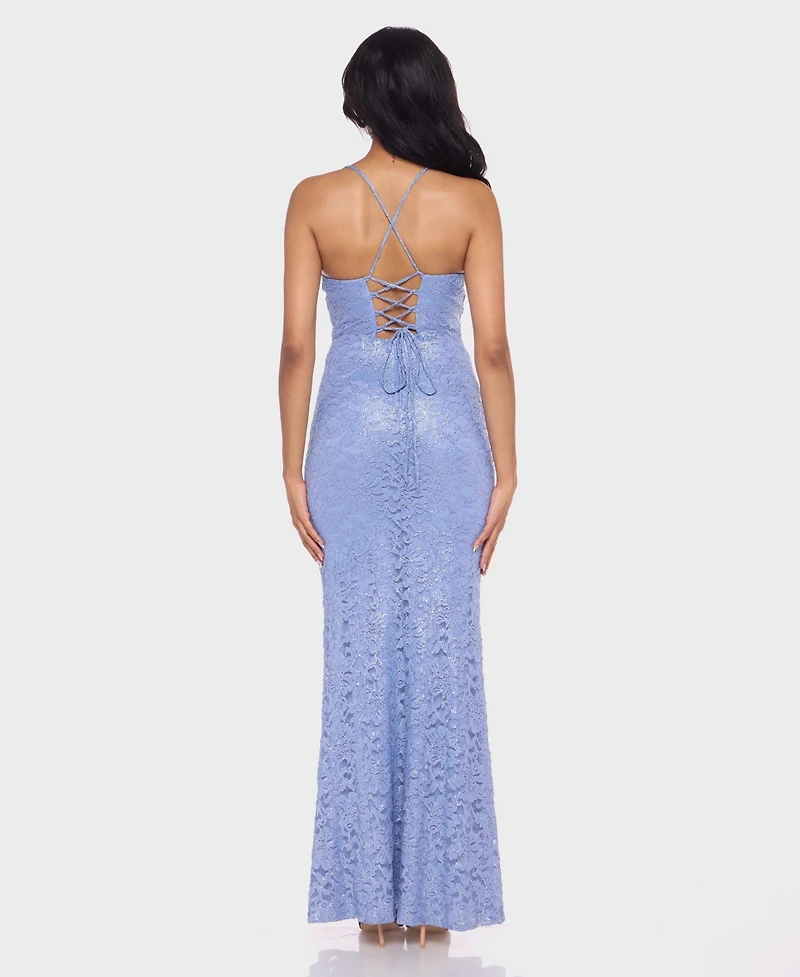 Alex & Sophia Juniors' Spaghetti Straps Sweetheart Neck Ball Gown
