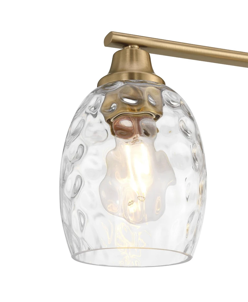 Possini Euro Design Possini Euro Stellan 22"W Satin Brass Water Glass 3-Light Bath Light