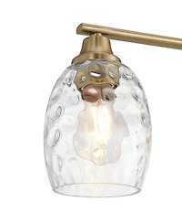 Possini Euro Design Possini Euro Stellan 22"W Satin Brass Water Glass 3-Light Bath Light