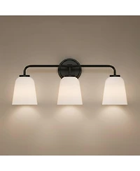 Possini Euro Design Possini Euro Bouchard 24" Wide Black 3-Light Bath Vanity Light