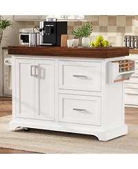 Streamdale Furniture Rolling Kitchen Island with Storage