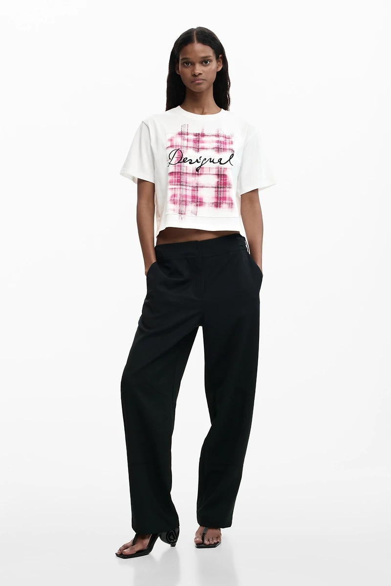 Desigual Women's Checked Logo T-Shirt