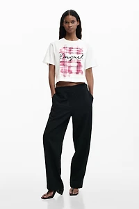 Desigual Women's Checked Logo T-Shirt