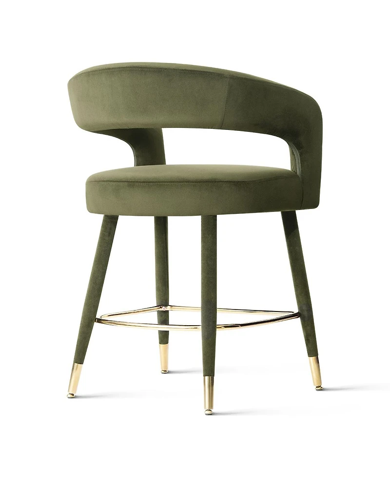 Maison Boucle Counter Height Stools with Arms for Kitchen Island, 2PK