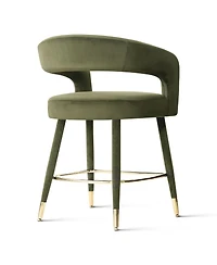 Maison Boucle Counter Height Stools with Arms for Kitchen Island, 2PK