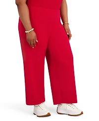 Kasper Women's High-Rise Pull-On Wide-Leg Cropped Pants