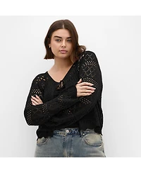 City Chic Women's Plus Crochet Love Top