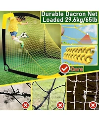 Happy Jump Portable Soccer Goal, Large-Frame Design Built for Long-Term Development, Easy Setup for Backyard, Park or School Training