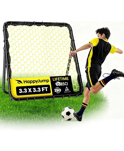 Happy Jump Portable Soccer Rebounder Net for Kids Soccer Training Practice