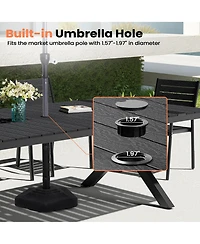 Pellebant 118'' All-Weather Aluminum X-shaped Outdoor Patio Dining Table