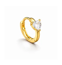 Rebl Jewelry Crystal Heart HoopEarrings