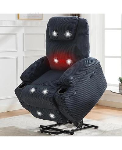 gaomon Electric Power Lift Recliner Chair for Elderly, Power Lift Reclining Sofa Chairs for Adults,Living Room Chair with Massage & Heat