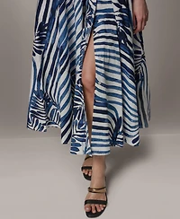 Donna Karan Weekend Women's Short-Sleeve Button-Front Shirt Dress