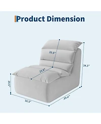 gaomon Bean Bag Chair for Adults, Fireside Lazy Sofa with Back Support, Memory Foam, Non-Slip, Living Room