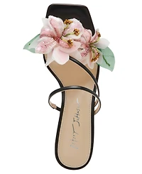 Betsey Johnson Women's Wells Floral Slide Dress Sandals