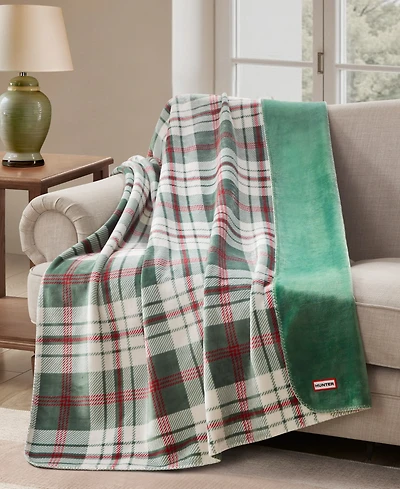 Hunter Designer Reversible Plush Throws, 50" x 70"