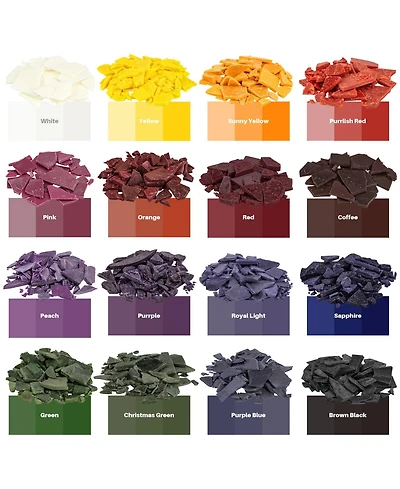 Gnuadz 16 colors Candle Dye Soy Wax Making Vibrant Colors Bulk Supplies Coloring Diy Safe