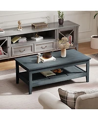 Slickblue Farmhouse Coffee Table Thick Tabletop