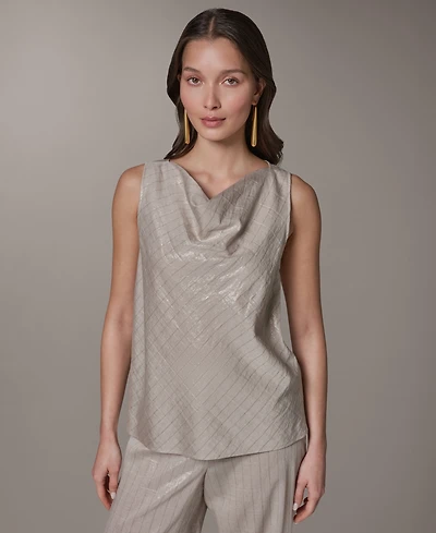 Donna Karan New York Women's Sleeveless Cowl Neck Top