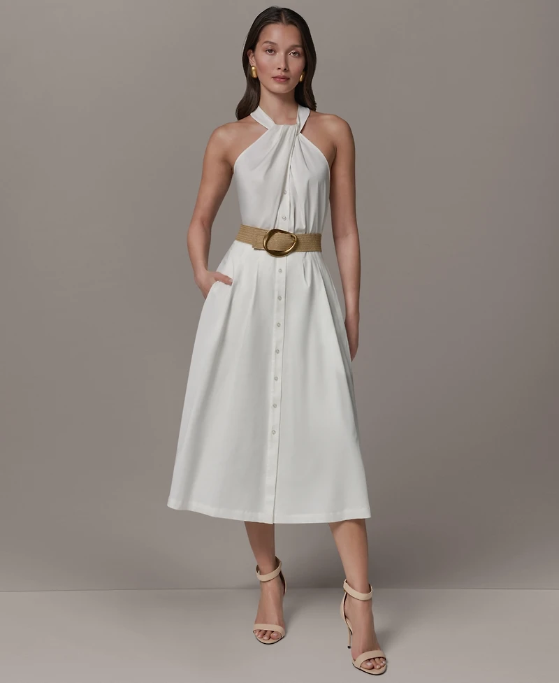 Donna Karan New York Women's Halter Neck Midi Dress