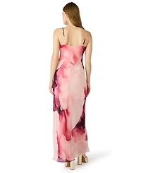 Bb Dakota Women's Printed V-Neck Maxi Dress