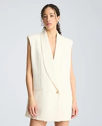 Kenneth Cole Women's Sleeveless V-Neck Blazer Mini Dress