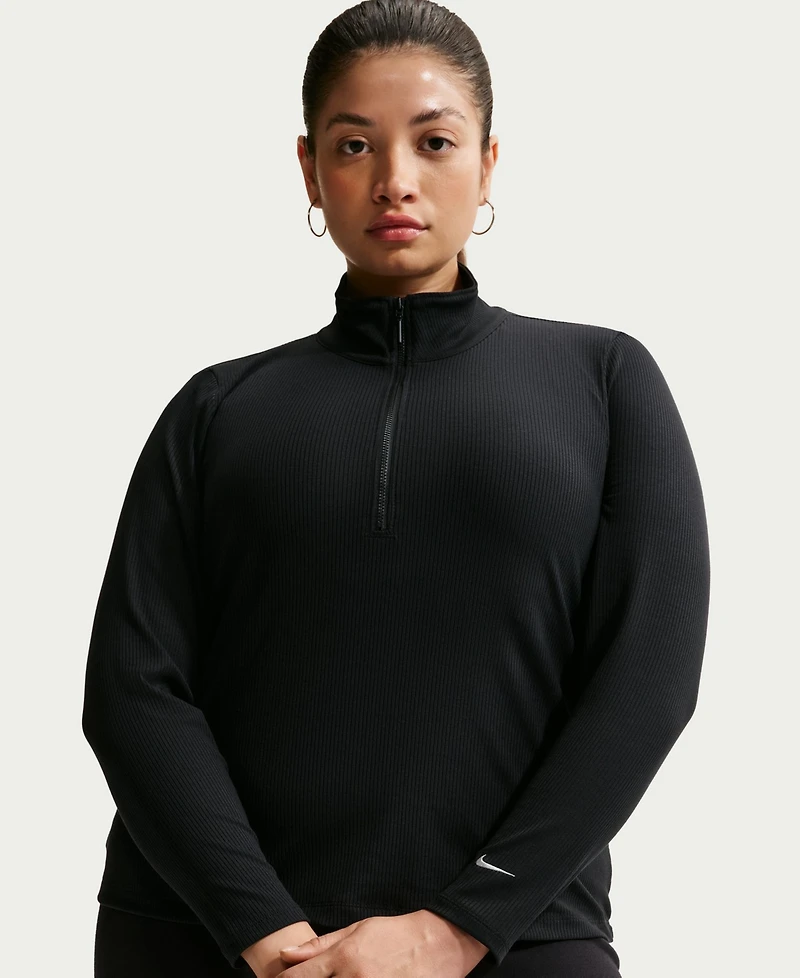 Nike Plus Chill Knit Quarter-Zip Long-Sleeve Top
