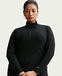 Nike Plus Chill Knit Quarter-Zip Long-Sleeve Top