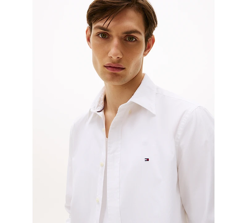 Tommy Hilfiger Men's Regular-Fit Stretch Poplin Button-Down Shirt