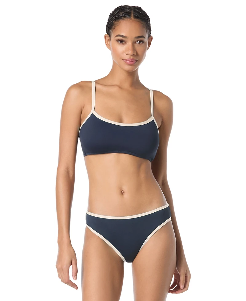 Kate Spade Women's Contrast-Trim Bralette Bikini Top, Exclusively at Macy's