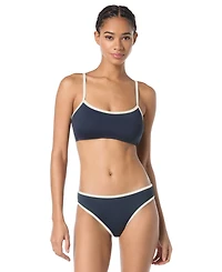 Kate Spade Women's Contrast-Trim Bralette Bikini Top, Exclusively at Macy's