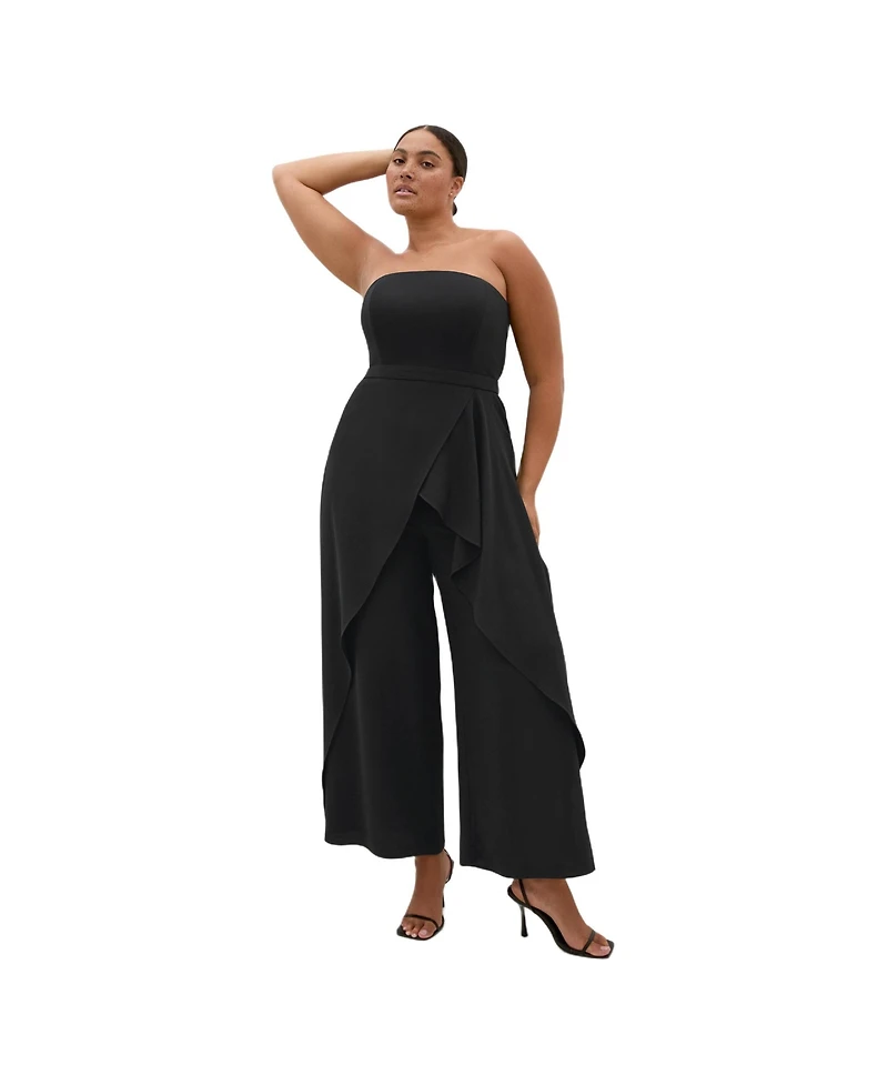 City Chic Women's Attract Strapless Jumpsuit