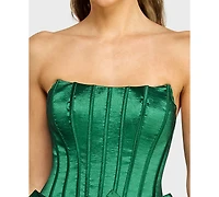 Alex & Sophia Juniors' Sleeveless Taffeta Fit Flare Dress