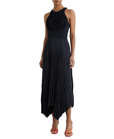 Reiss Women's Pleated Sleeveless Midi Dress