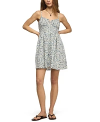 Lucky Brand Women's Floral Sweetheart Neck Mini Dress