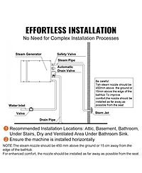 Sugift 10.5 kW Steam Shower Generator with Custom Heating and 24h Timer for Home Use