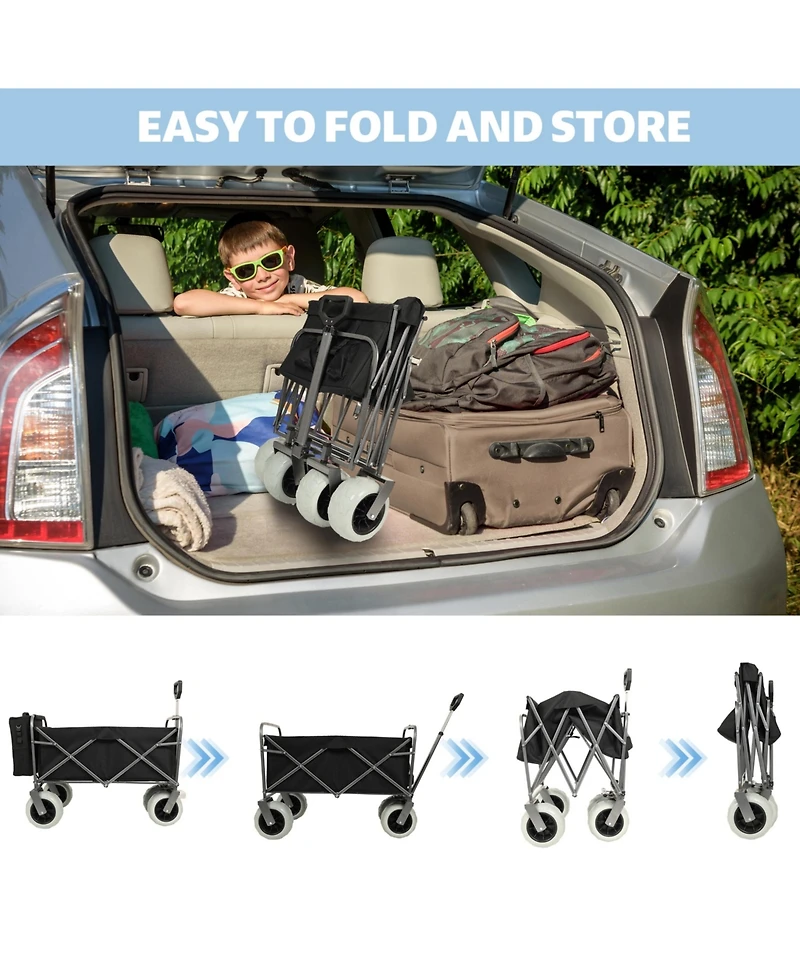 Mondawe 500lbs Beach Utility Carts w/ Cooler Bag & Liner Set