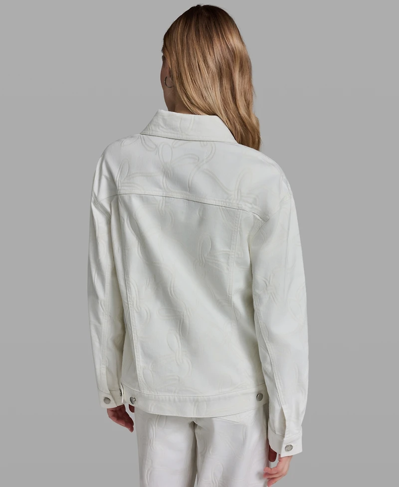 Karl Lagerfeld Paris Women's Long-Sleeve Collared Jacket