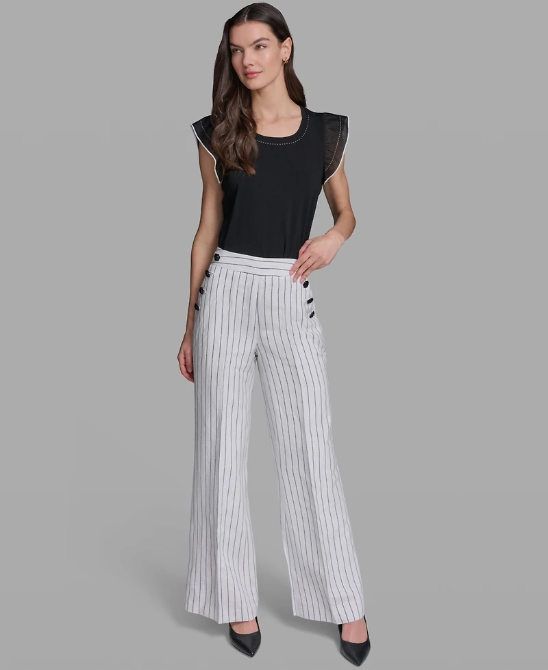 Karl Lagerfeld Paris Women's Striped Sailor Pants
